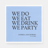 Serviette En Papier Cocktail de réception de mariage mignon (Devant)