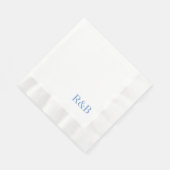 Serviette En Papier Cocktail de réception de mariage monogramme (Coin)