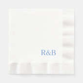 Serviette En Papier Cocktail de réception de mariage monogramme (Devant)