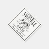 Serviette En Papier Cocktail de rodéo Nashville Bachelorette (Coin)