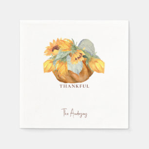 Serviette En Papier Cocktail de Thanksgiving personnalisé à la citroui