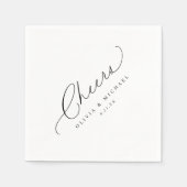 Serviette En Papier Cocktail Diagonal Mariage Bar (Devant)