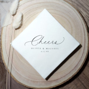 Serviette En Papier Cocktail Diagonal Mariage Bar