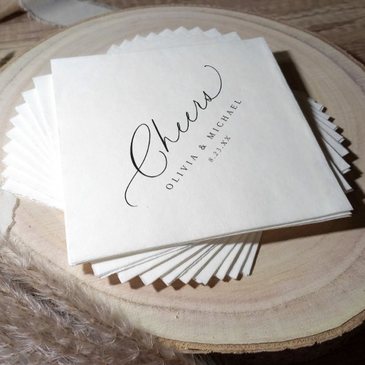 Serviette En Papier Cocktail Diagonal Mariage Bar