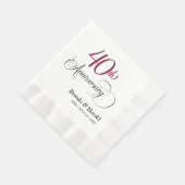 Serviette En Papier Cocktail du 40e anniversaire (Coin)