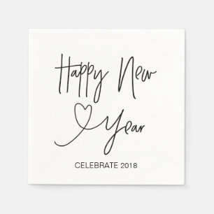 Serviette En Papier Cocktail du soir du Nouvel An Serviettes