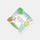 Serviette En Papier Cocktail du week-end de plage Tropical (Coin)