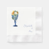 Serviette En Papier Cocktail en Mariage toscan (Devant)