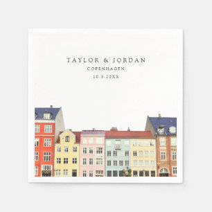 Serviette En Papier Cocktail en papier personnalisé Mariage Copenhague
