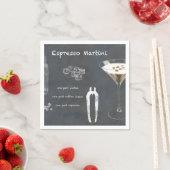 Serviette En Papier Cocktail Espresso Martini (En situation)