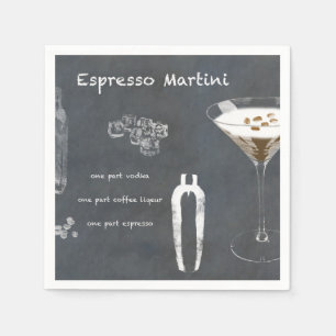 Serviette En Papier Cocktail Espresso Martini