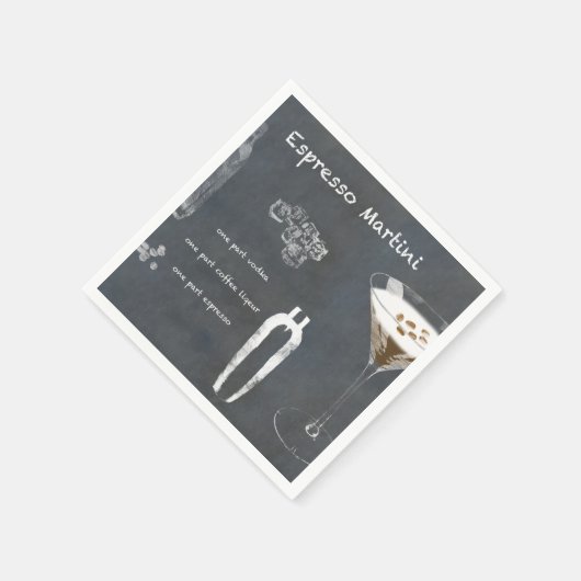Serviette En Papier Cocktail Espresso Martini (Coin)