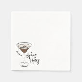 Serviette En Papier Cocktail Espresso Martini à la main (Devant)