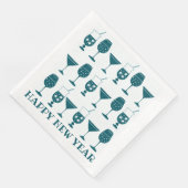 Serviette En Papier Cocktail festif Boissons Bonne année (Coin)