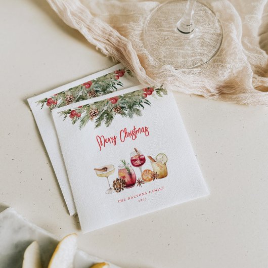 Serviette En Papier Cocktail fête de Noël