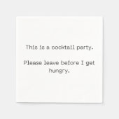 Serviette En Papier Cocktail fête drôle serviette blanche (Devant)