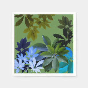 Serviette En Papier Cocktail Feuille classique vert Napkin