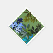 Serviette En Papier Cocktail Feuille classique vert Napkin (Coin)