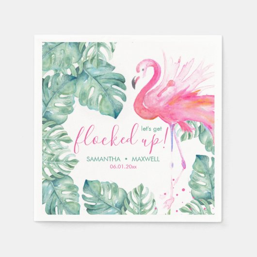 Serviette En Papier Cocktail Flockons (Devant)