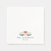 Serviette En Papier Cocktail floral Art nouveau Napkin (Devant)