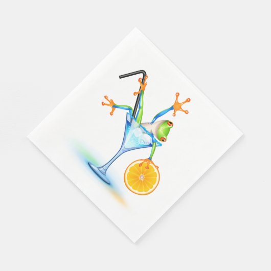 Serviette En Papier Cocktail Frog (Coin)