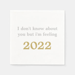 SERVIETTE EN PAPIER COCKTAIL FUNNY NYE NEW YEARS EVE 2022