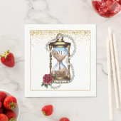 Serviette En Papier Cocktail Gold New Years Eve Napkins (En situation)