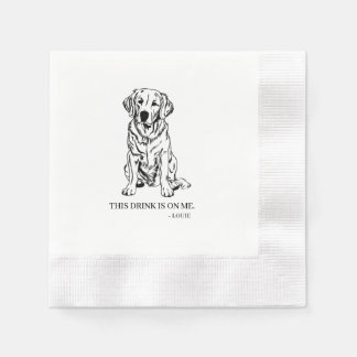 Serviette En Papier Cocktail Golden Retriever Napkin