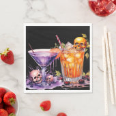 Serviette En Papier Cocktail Halloween (En situation)