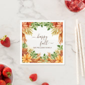 Serviette En Papier Cocktail Happy Fall Foliage (En situation)