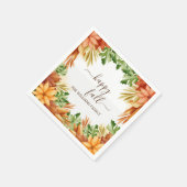 Serviette En Papier Cocktail Happy Fall Foliage (Coin)