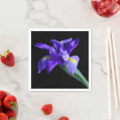 Serviette En Papier Cocktail Iris violet Napkin (En situation)