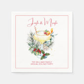 Serviette En Papier Cocktail Jingle et Mingle (Devant)
