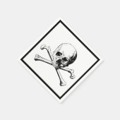 Serviette En Papier Cocktail Jolly roger Crâne et os croisés (Coin)