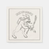 Serviette En Papier Cocktail Krampus (Devant)