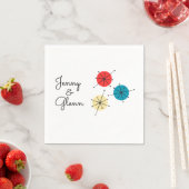 Serviette En Papier Cocktail les années 50 Style Mariage (En situation)