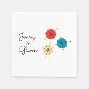 Serviette En Papier Cocktail les années 50 Style Mariage
