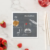 Serviette En Papier Cocktail Manhattan (En situation)