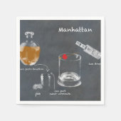 Serviette En Papier Cocktail Manhattan (Devant)