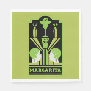 Serviette En Papier Cocktail Margarita Art Déco