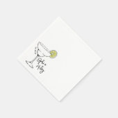 Serviette En Papier Cocktail Margarita tiré à la main (Coin)