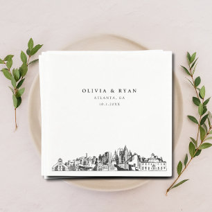 Serviette En Papier Cocktail Mariage Atlanta Georgia Napkin