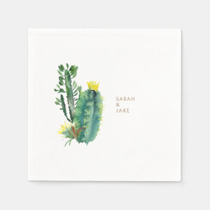 Serviette En Papier Cocktail Mariage Cactus moderne