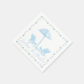Serviette En Papier Cocktail Mariage côtier Napkin (Coin)
