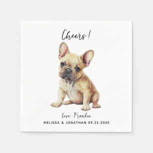 Serviette En Papier Cocktail Mariage de chien