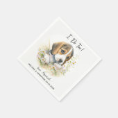 Serviette En Papier Cocktail Mariage de chien (Coin)