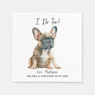 Serviette En Papier Cocktail Mariage de chien