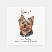 Serviette En Papier Cocktail Mariage de chien (Devant)