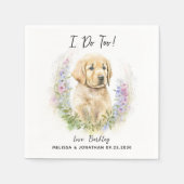 Serviette En Papier Cocktail Mariage de chien (Devant)