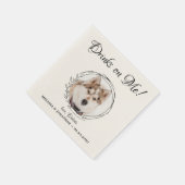 Serviette En Papier Cocktail Mariage de chien (Coin)